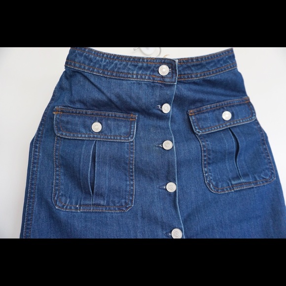 High Waisted Denim Skirt - Picture 4 of 5
